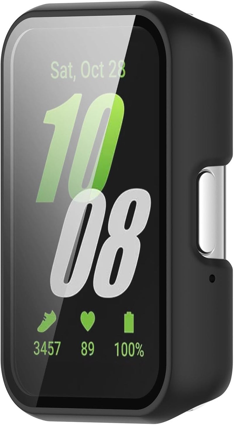 FanTEK Compatible for Samsung Galaxy Fit 3 Watch Case for Women Men, Scratch Resistant Shock Absorbing Case, Matte Black - Image 4